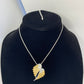 Two Tone Angel Wings Necklace and Earrings set