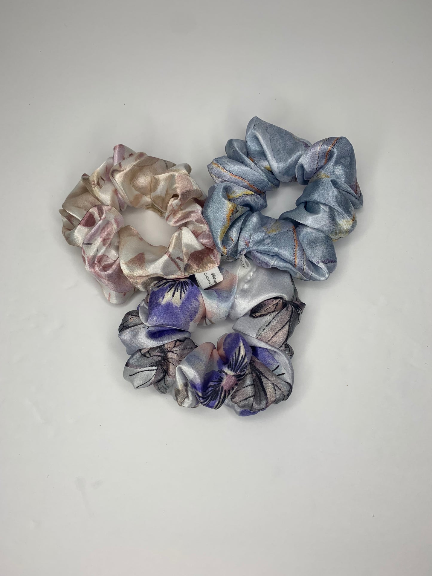 Triple Silk Scrunchies