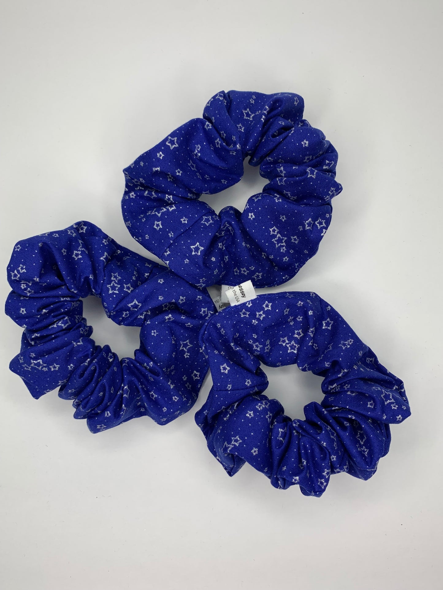 Blue Scrunchies with Star Print