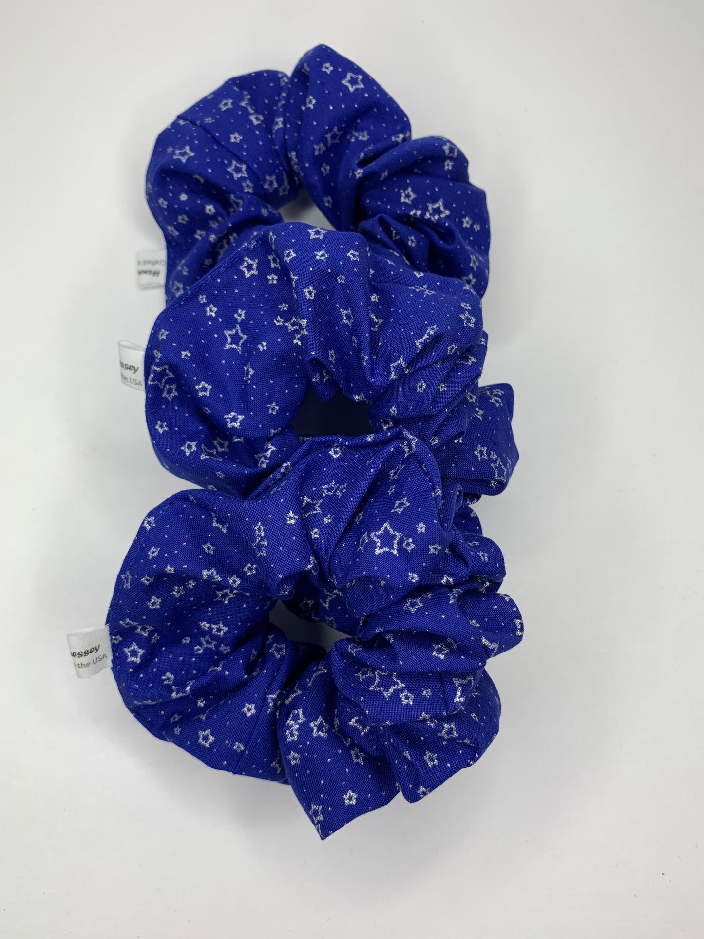 Blue Scrunchies with Star Print