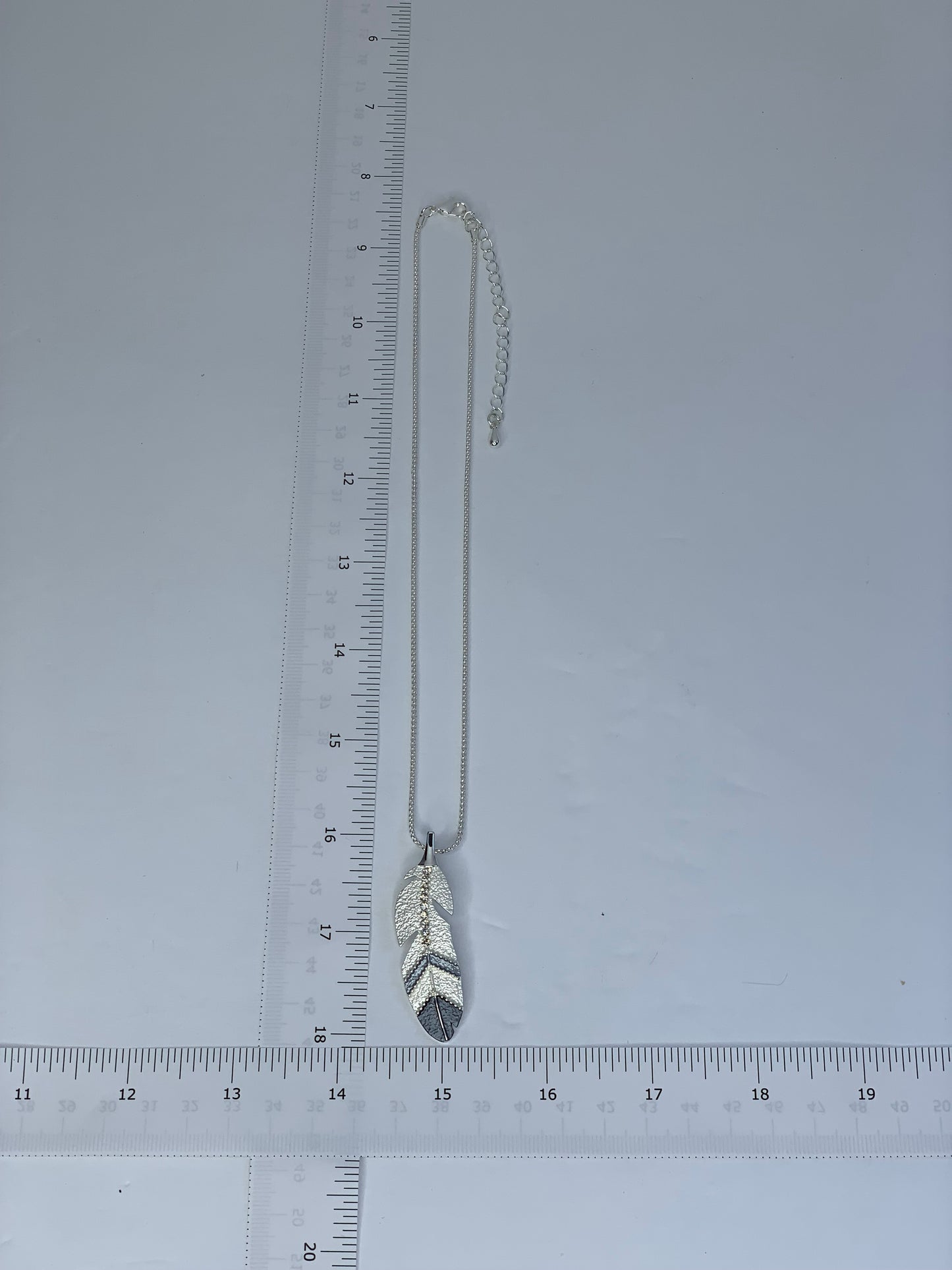 Single Silver Feather Necklace