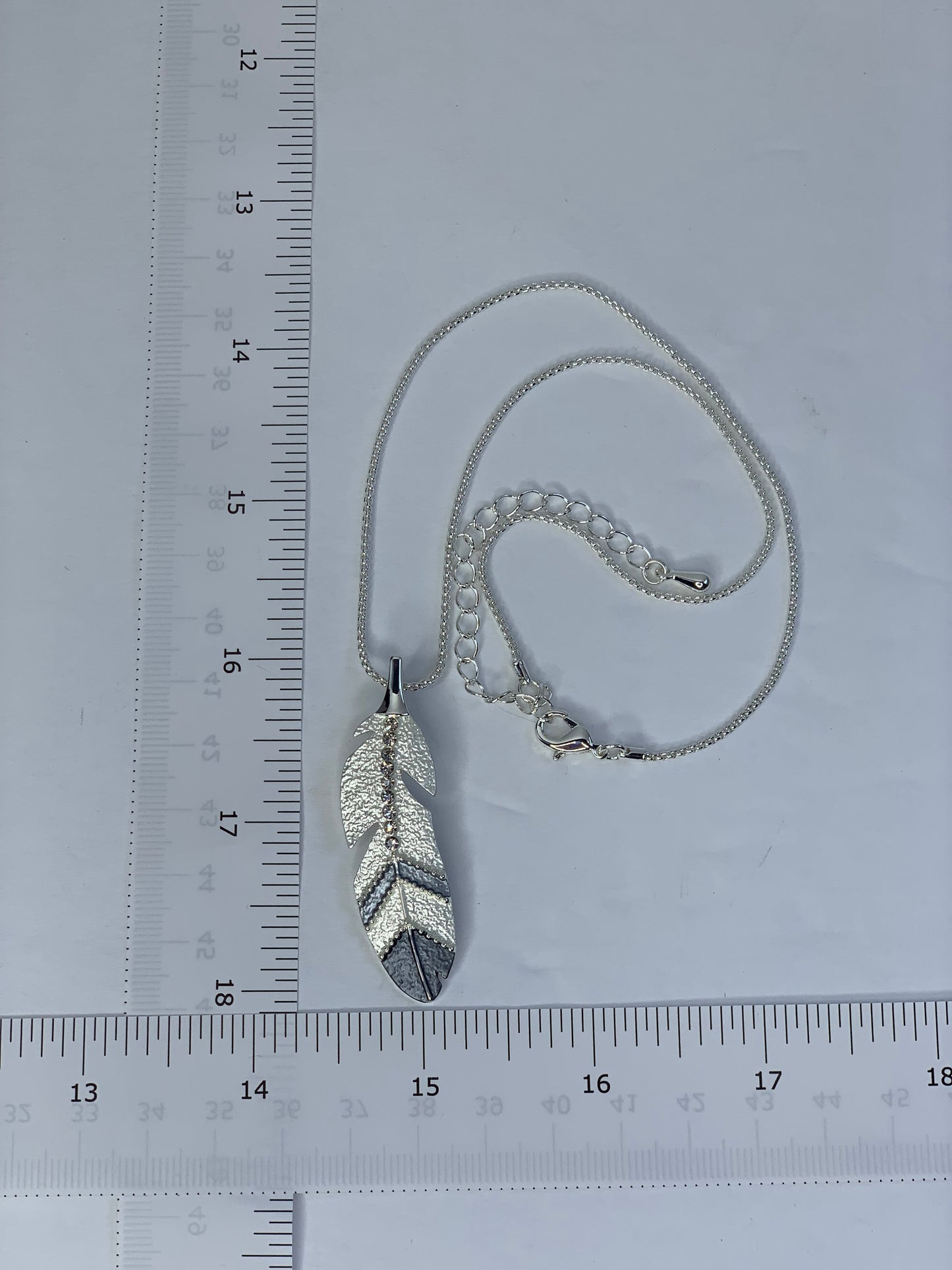 Single Silver Feather Necklace