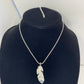 Single Silver Feather Necklace