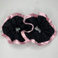 Black/Pink Standard Scrunchies