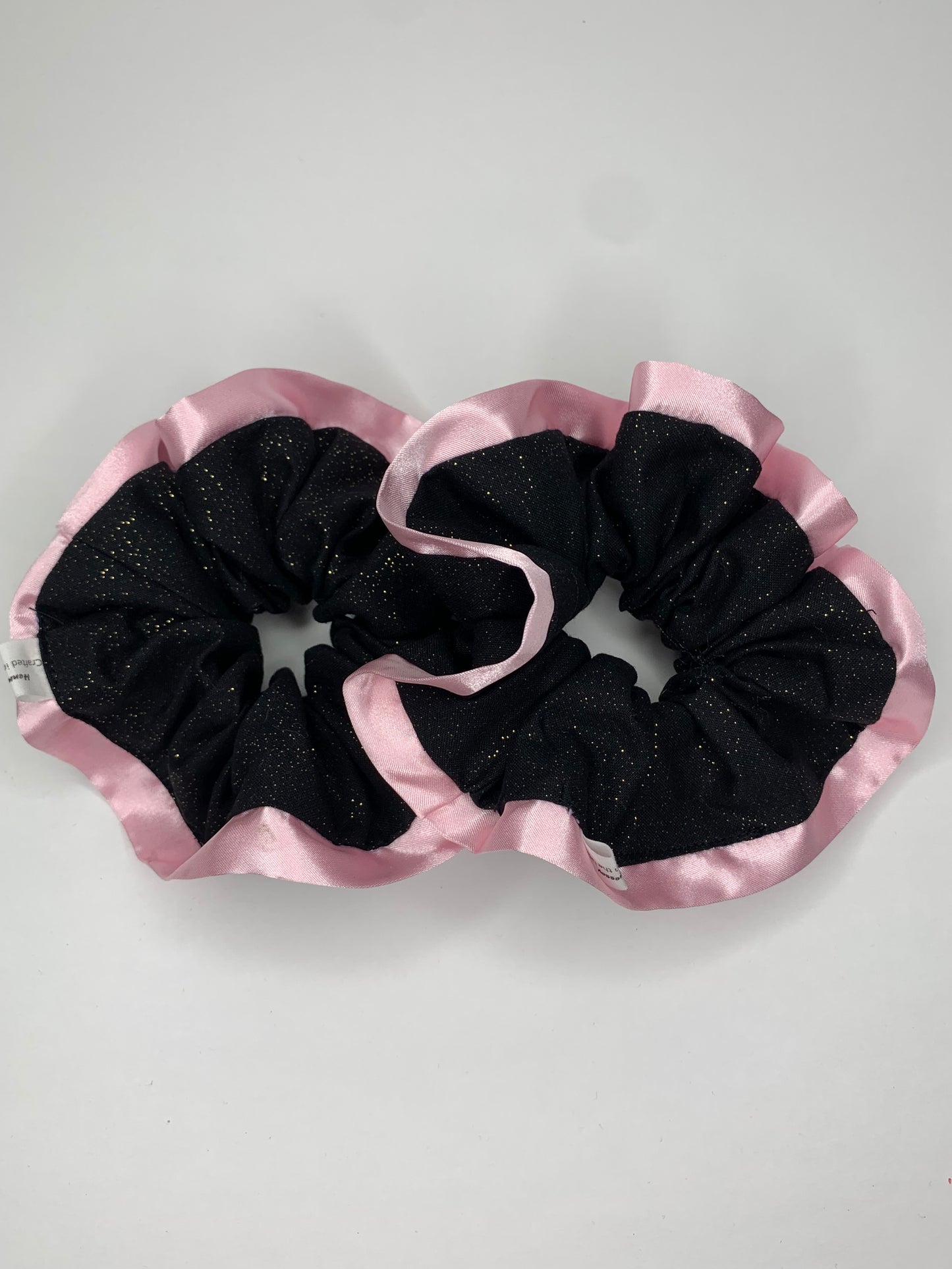 Black/Pink Standard Scrunchies