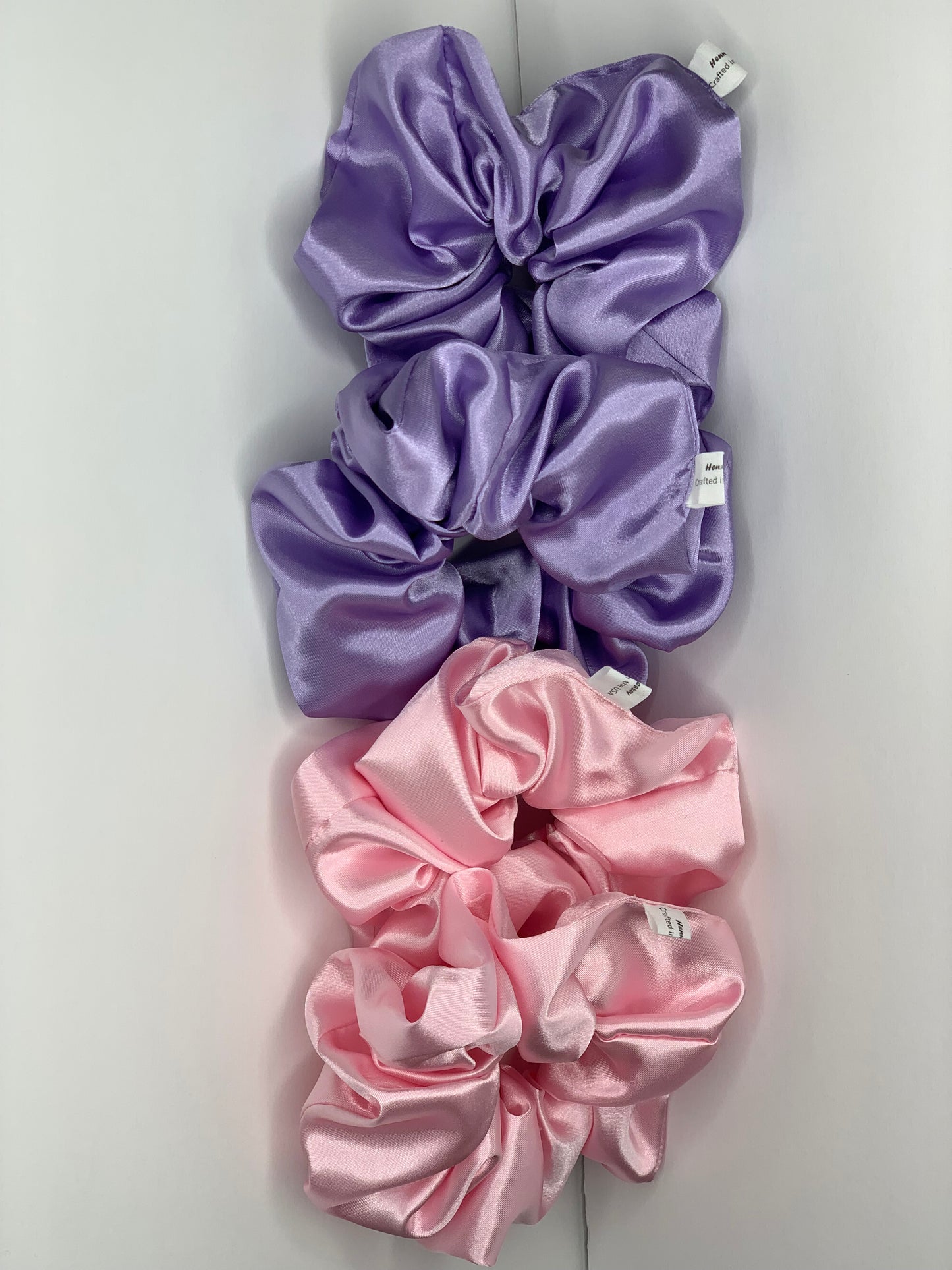 Pink Silk Scrunchies