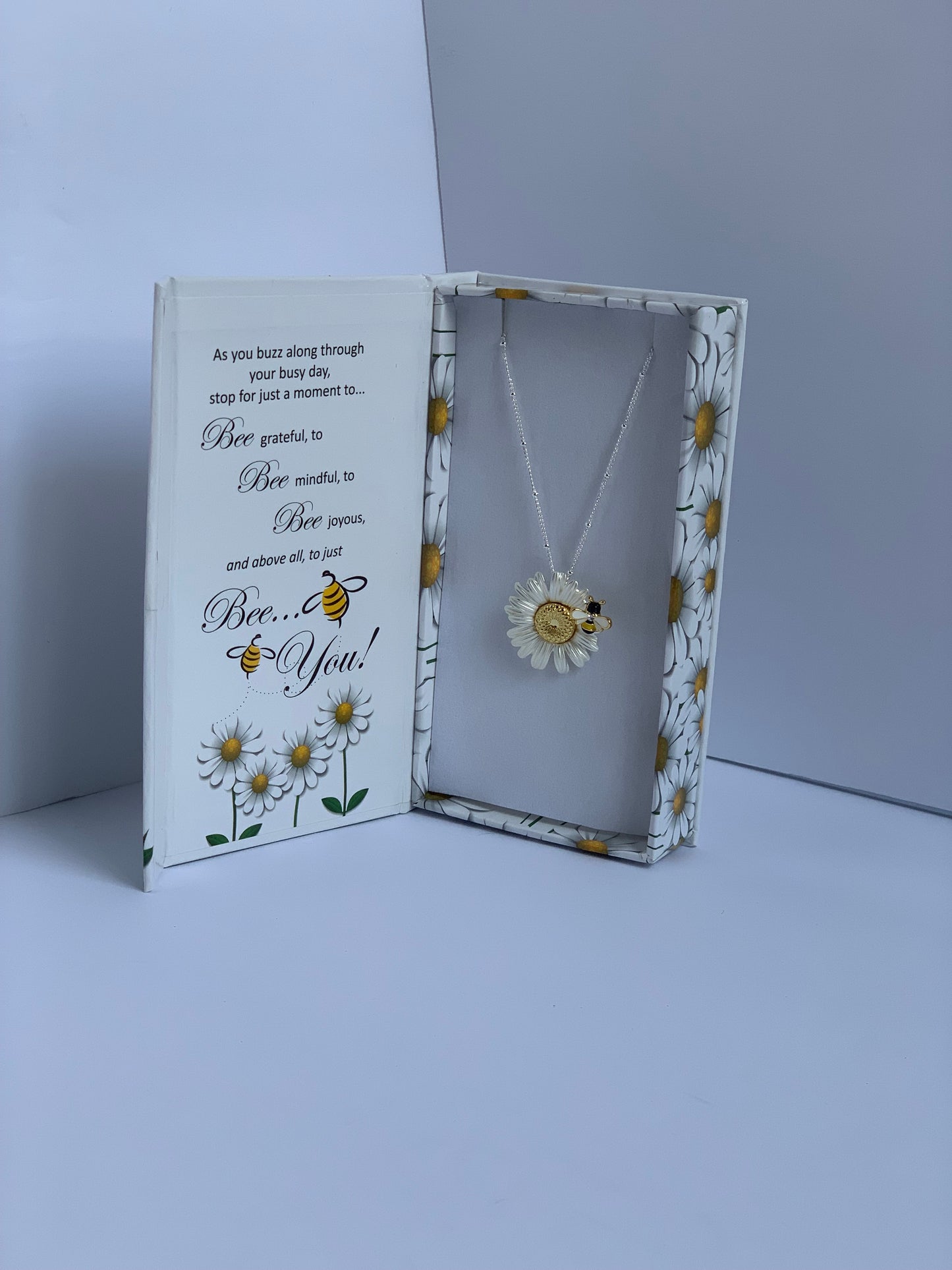 Bee on a Sunflower Necklace