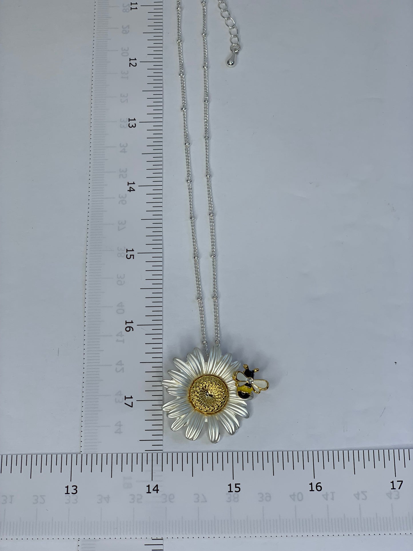 Bee on a Sunflower Necklace