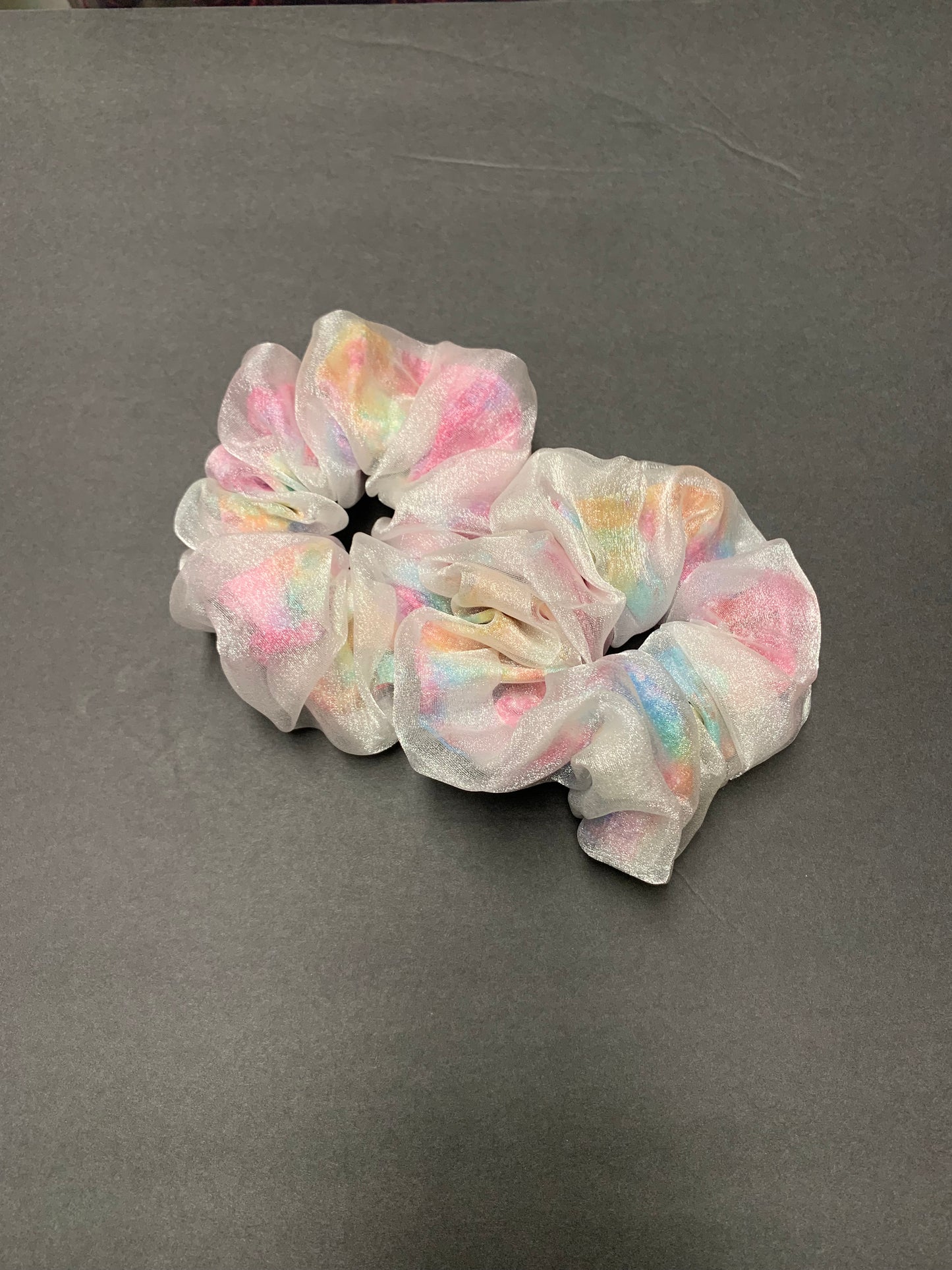 White/Pink Double Scrunchies