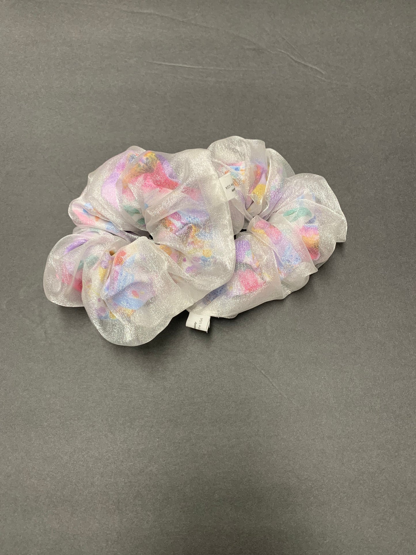 White/Pink Double Scrunchies