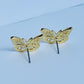 Gold Tone Butterfly Earrings