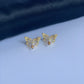 Gold Tone Butterfly Earrings