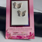 Silver Tone Butterfly Earrings