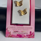 Gold Tone Butterfly Earrings